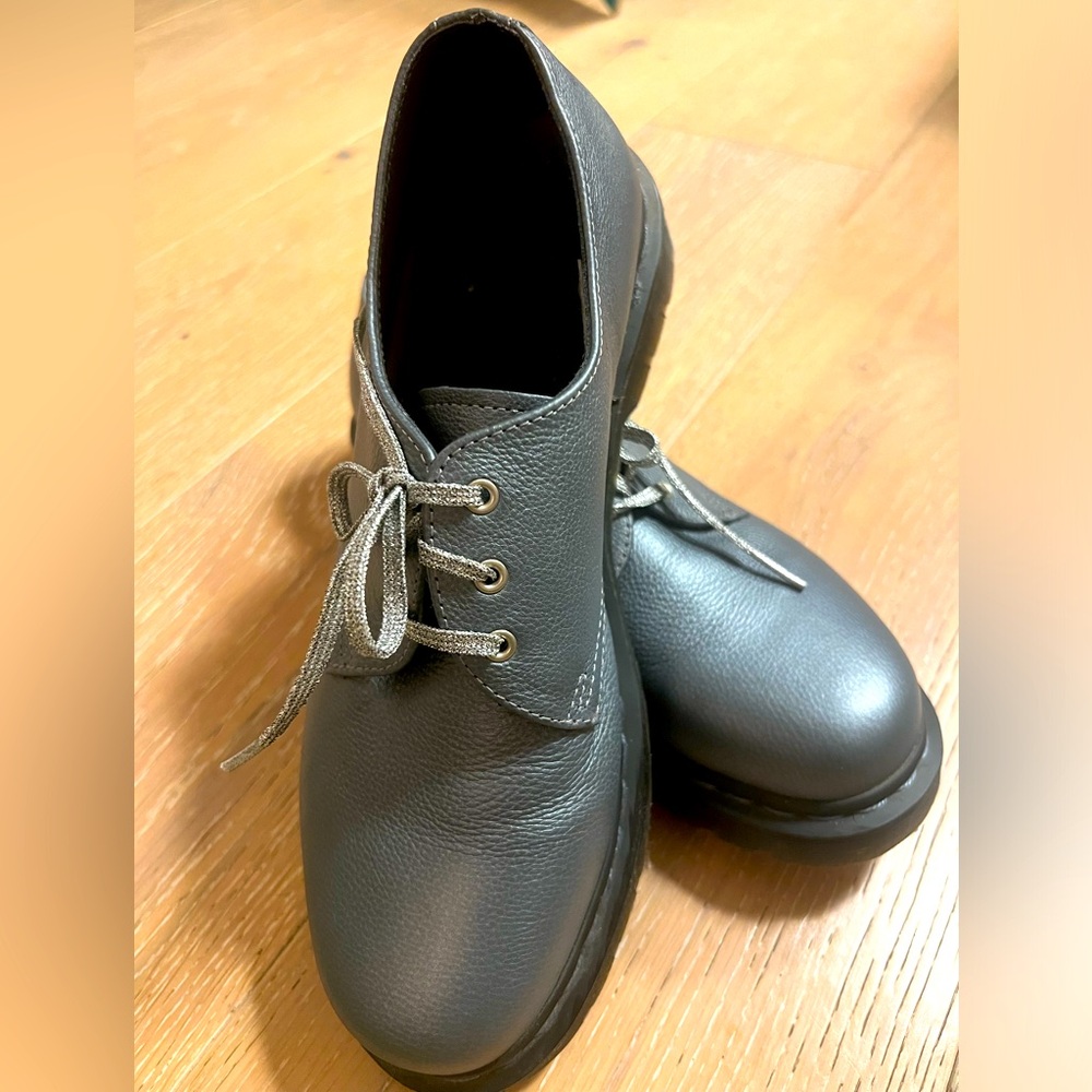Doc Martens Oxfords! Slate Blue with a slight silver sheen for the holidays;)